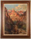 WILLIAM HENRY AHRENDT (AMERICAN, BORN 1933) THE GRAND CANYON (AFTER THOMAS MORAN) Oil on canvas, 31 x 23 inches / Signed Ahrendt nach Moran lower right